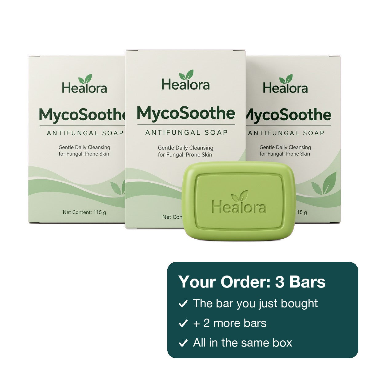 MycoSoothe Antifungal Soap • 2 More Bars