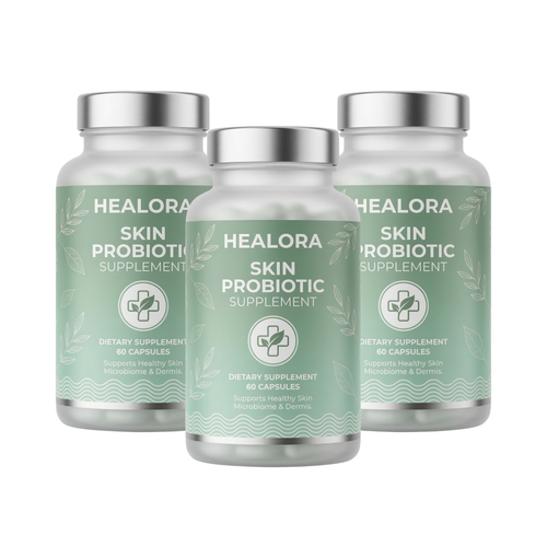 3x Healora Skin Probiotic Supplement