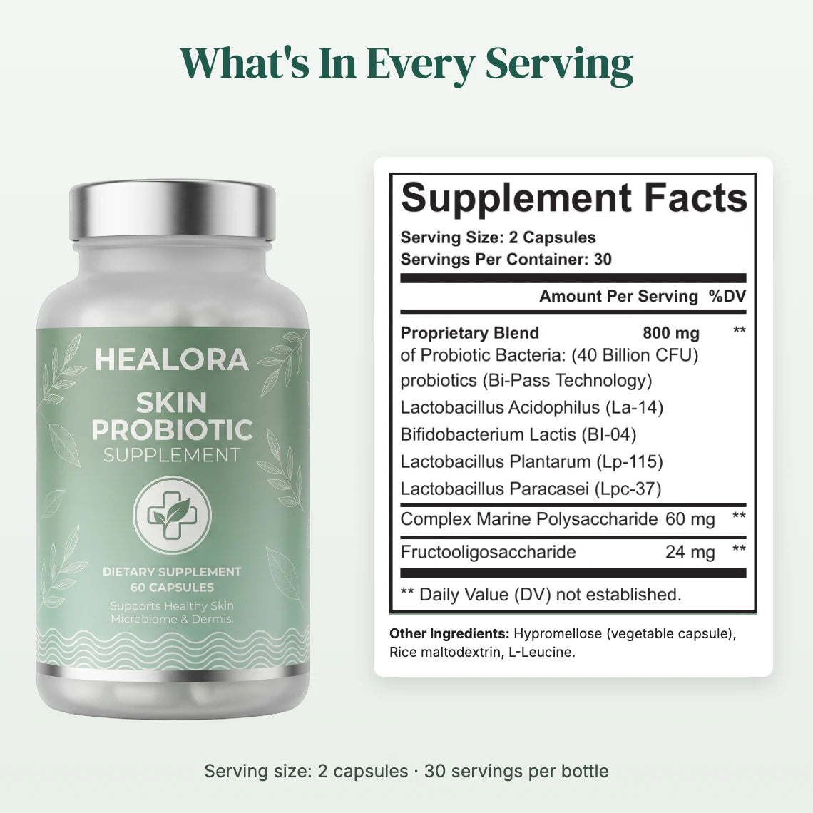 Healora Skin Probiotic Supplement